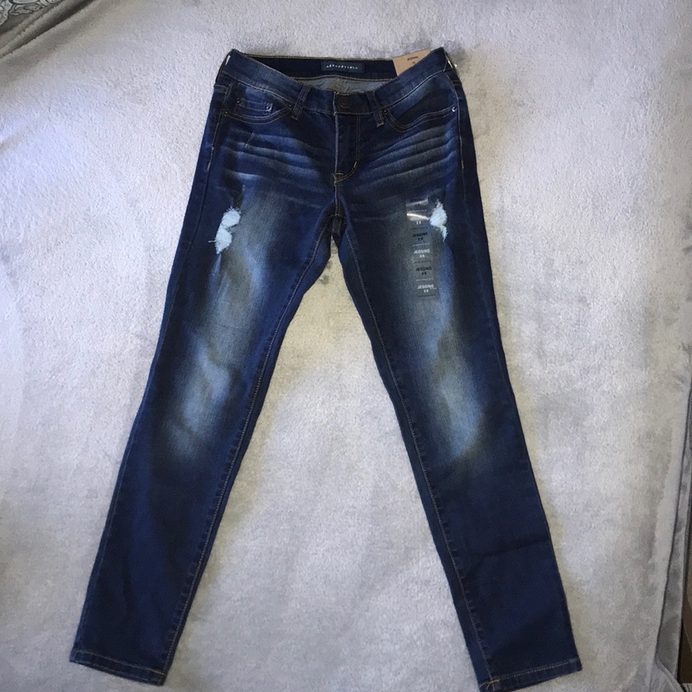 never worn aeropostale blue jeggings